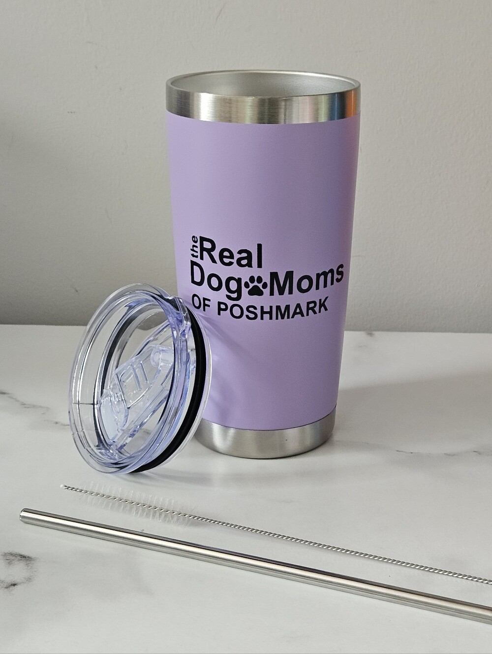 🐶🐾 "The Real Dog Moms Of Poshmark" 20oz Tumbler w/ Lid & Straw- Pick 1 - Picture 9 of 14